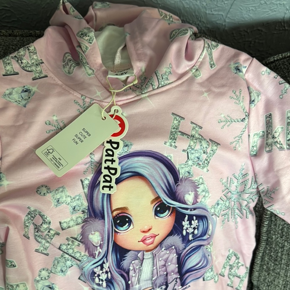 PatPat Pink Anime Graphic Sweatshirt